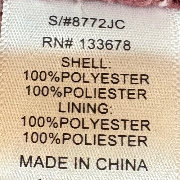 Love Tree Pink Teddy Jacket Plush Sherpa Coat Women's M - Picture 6 of 9